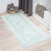 Hastings Home 100-percent Cotton Bathmat 24x60 Long Bathroom Runner, Reversible, Soft, Absorbent, Rug, Seafoam 133262XMQ